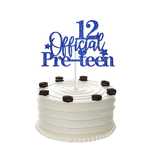 Tortenaufsatz zum 12. Geburtstag, glitzernd, offizielle Kuchendekoration für Jungen und Mädchen, 12 Jahre, Blau Tortenaufsatz zum 12. Geburtstag, glitzernd, offizielle Kuchendekoration für Jungen und Mädchen, 12 Jahre, Blau von Fechy