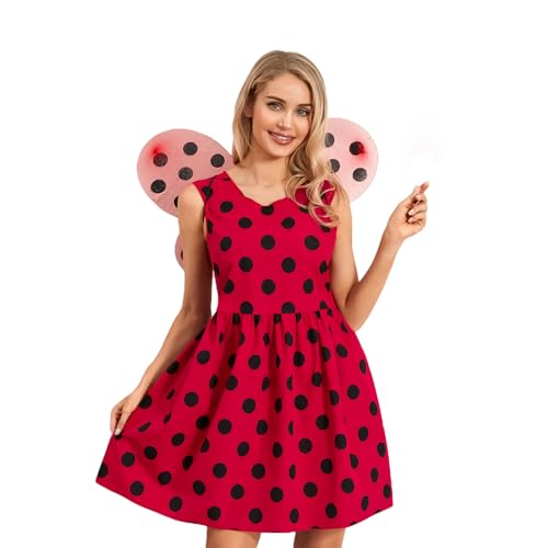 Feclmiyt Tier-Kostüm, für Damen, Kinder, Mädchen, Schmetterling, Hummel, Marienkäferflügel, Partyzubehör, Cosplay-Outfit, verkleiden sich (A-02, Kid 130) von Feclmiyt