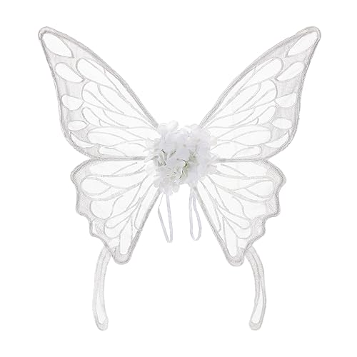 Schmetterlingsflügel für Erwachsene, Kinder, leichte Blumen-Dekoration, Feenflügel-Requisiten, Halloween-Kostüm, Zubehör, Party, Rollenspiel (A-1, Einheitsgröße) von Feclmiyt