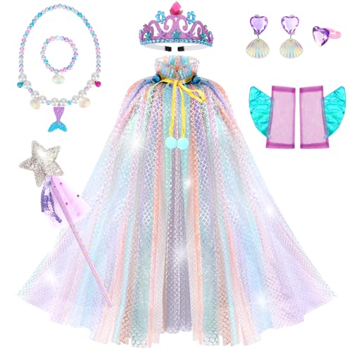 Fedio - Prinzessin Umhang, Dress Up Kleidung für kleine Mädchen, Prinzessin Kostüm Kleid für 3-8 Jahre altes Mädchen, Weihnachtsgeschenk Fedio - Prinzessin Umhang, Dress Up Kleidung für kleine Mädchen, Prinzessin Kostüm Kleid für 3-8 Jahre altes Mädchen, Weihnachtsgeschenk von Fedio