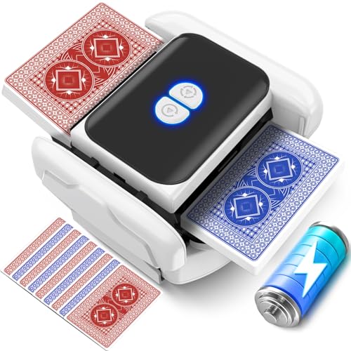 Kartenmischmaschine Elektrische - Automatischer Mischmaschine Karten,USB Kartenmischer mit Akku 2500mah, 2025 Upgrade Kartenmischgerät Gleichmäßig & Nicht Eingeklemmt,Leise Card Shuffler für UNO,Romme Kartenmischmaschine Elektrische - Automatischer Mischmaschine Karten,USB Kartenmischer mit Akku 2500mah, 2025 Upgrade Kartenmischgerät Gleichmäßig & Nicht Eingeklemmt,Leise Card Shuffler für UNO,Romme von Feebee