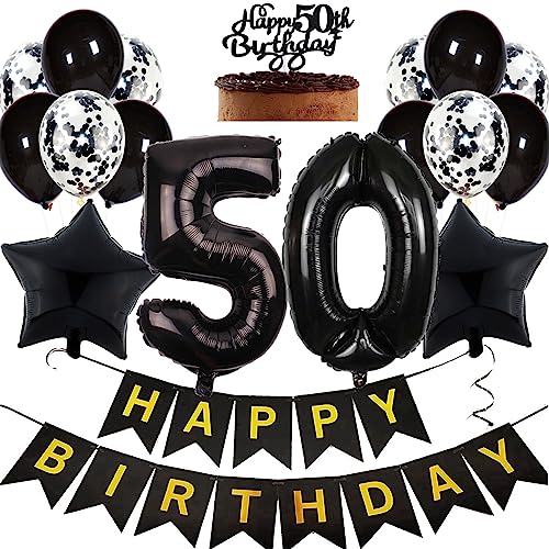 Feelairy Geburtstagsdeko 50 Jahre Frauen, Luftballon 50. Geburtstag Deko Männer, Schwarz Tortendeko Happy 50th Birthday Deko 50 Jahre Frau, Ballon 50. Geburtstag Mann Party Dekoration Set Feelairy Geburtstagsdeko 50 Jahre Frauen, Luftballon 50. Geburtstag Deko Männer, Schwarz Tortendeko Happy 50th Birthday Deko 50 Jahre Frau, Ballon 50. Geburtstag Mann Party Dekoration Set von Feelairy