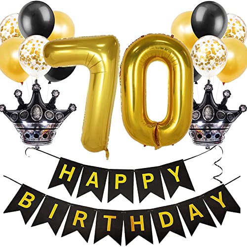 Feelairy Luftballon 70. Geburtstag Deko Frauen, Ballon Geburtstagsdeko 70 Jahr Männer, Schwarz Gold Happy Birthday Deko Ballon 70 Geburtstag Frau Party Deko, Ballon 70. Geburtstag Dekoration Set Feelairy Luftballon 70. Geburtstag Deko Frauen, Ballon Geburtstagsdeko 70 Jahr Männer, Schwarz Gold Happy Birthday Deko Ballon 70 Geburtstag Frau Party Deko, Ballon 70. Geburtstag Dekoration Set von Feelairy