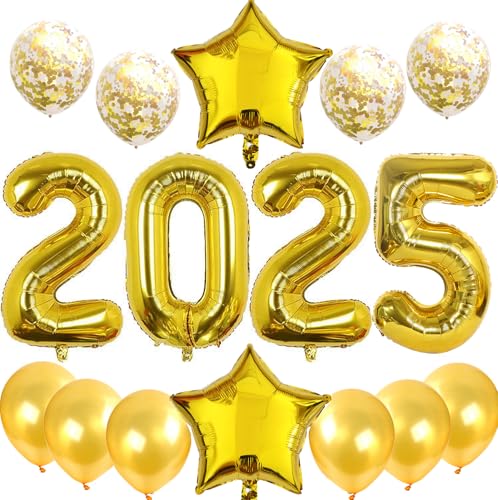 Feelairy Silvester Deko 2025 Dekoration, Luftballons 2025 Neujahr Silvesterdeko Gold, Helium Ballon 2025 Gold Folienballon Zahl 2025 für Jahreswechsel Neujahr Silvester Party Dekoration Feelairy Silvester Deko 2025 Dekoration, Luftballons 2025 Neujahr Silvesterdeko Gold, Helium Ballon 2025 Gold Folienballon Zahl 2025 für Jahreswechsel Neujahr Silvester Party Dekoration von Feelairy