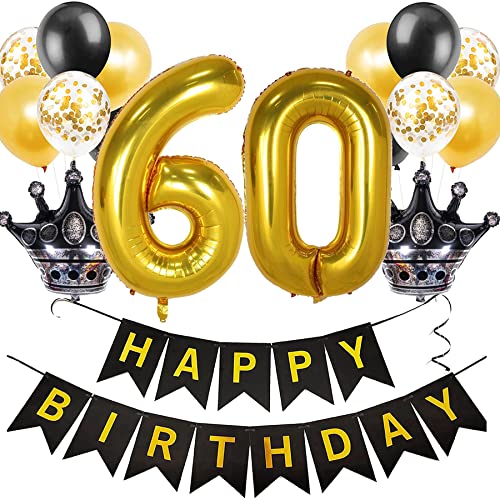 Feelairy Luftballon 60. Geburtstag Deko Frauen, Ballon Geburtstagsdeko 60 Jahr Männer, Schwarz Gold Happy Birthday Deko Ballon 60 Geburtstag Frau Party Deko, Ballon 60. Geburtstag Dekoration Set Feelairy Luftballon 60. Geburtstag Deko Frauen, Ballon Geburtstagsdeko 60 Jahr Männer, Schwarz Gold Happy Birthday Deko Ballon 60 Geburtstag Frau Party Deko, Ballon 60. Geburtstag Dekoration Set von Feelairy