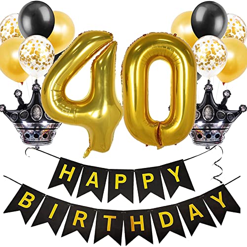 Feelairy Luftballon 40. Geburtstag Deko Frauen, Ballon Geburtstagsdeko 40 Jahr Männer, Schwarz Gold Happy Birthday Deko Ballon 40 Geburtstag Frau Party Deko, Ballon 40. Geburtstag Dekoration Set Feelairy Luftballon 40. Geburtstag Deko Frauen, Ballon Geburtstagsdeko 40 Jahr Männer, Schwarz Gold Happy Birthday Deko Ballon 40 Geburtstag Frau Party Deko, Ballon 40. Geburtstag Dekoration Set von Feelairy