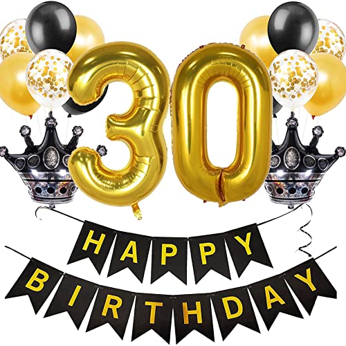 Feelairy Luftballon 30. Geburtstag Deko Frauen, Ballon Geburtstagsdeko 30 Jahr Männer, Schwarz Gold Happy Birthday Deko Ballon 30 Geburtstag Frau Party Deko, Ballon 30. Geburtstag Dekoration Set Feelairy Luftballon 30. Geburtstag Deko Frauen, Ballon Geburtstagsdeko 30 Jahr Männer, Schwarz Gold Happy Birthday Deko Ballon 30 Geburtstag Frau Party Deko, Ballon 30. Geburtstag Dekoration Set von Feelairy