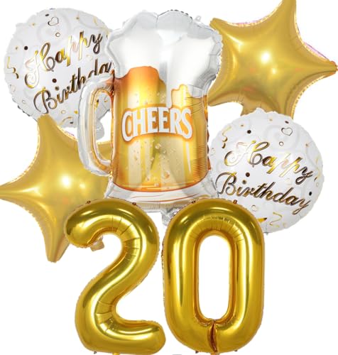 Luftballon 20. Geburtstag Mann Frau, 20 Geburtstag Deko Gold, Helium Ballons Bier Deko 20. Geburtstag Frau Männer, Geburtstagsdeko 20 jahre Frauen, Ballon Bierflasche Deko zum Geburtstag Mann Luftballon 20. Geburtstag Mann Frau, 20 Geburtstag Deko Gold, Helium Ballons Bier Deko 20. Geburtstag Frau Männer, Geburtstagsdeko 20 jahre Frauen, Ballon Bierflasche Deko zum Geburtstag Mann von Feelairy