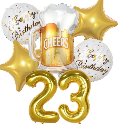 Luftballon 23. Geburtstag Mann Frau, 23 Geburtstag Deko Gold, Geburtstagsdeko 23 jahre Frauen, Ballon Bierflasche Deko zum Geburtstag Mann, Helium Ballons Bier Deko 23. Geburtstag Frau Männer Luftballon 23. Geburtstag Mann Frau, 23 Geburtstag Deko Gold, Geburtstagsdeko 23 jahre Frauen, Ballon Bierflasche Deko zum Geburtstag Mann, Helium Ballons Bier Deko 23. Geburtstag Frau Männer von Feelairy