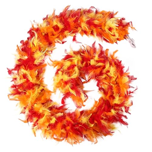 FeelfunFeather 120 g Feuer-Federboas, mehrfarbig, 2 Meter, Truthahn-Chandelle-Federn, Boa für Bastelarbeiten, Hochzeit, Party, Tanzen, Halloween, Weihnachten, Zuhause, Kostüm-Dekoration FeelfunFeather 120 g Feuer-Federboas, mehrfarbig, 2 Meter, Truthahn-Chandelle-Federn, Boa für Bastelarbeiten, Hochzeit, Party, Tanzen, Halloween, Weihnachten, Zuhause, Kostüm-Dekoration von FeelfunFeather