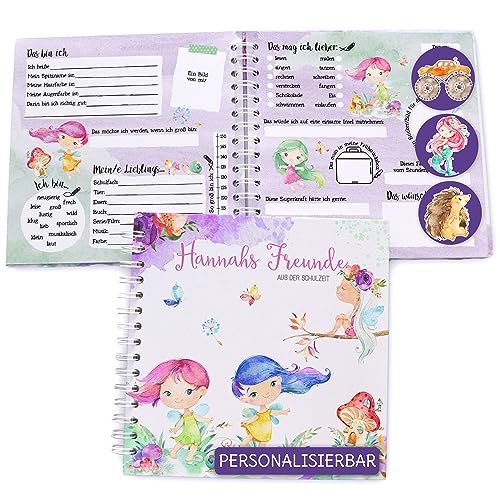 Feenstaub Freundebuch Grundschule, Freundealbum personalisiert mit Namen, Schulfreundebuch, Freundschaftsbuch Schule, Eriinnerungsbuch Fee für Schulkinder, Geschenk Einschulung Feenstaub Freundebuch Grundschule, Freundealbum personalisiert mit Namen, Schulfreundebuch, Freundschaftsbuch Schule, Eriinnerungsbuch Fee für Schulkinder, Geschenk Einschulung von Feenstaub