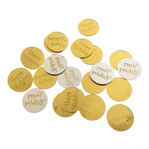 Acrylscheiben-Set für Geburtstagskuchen, 51020 Stück, Feier-Dekorationen (20 Stück, Gold) von Feeshoppher