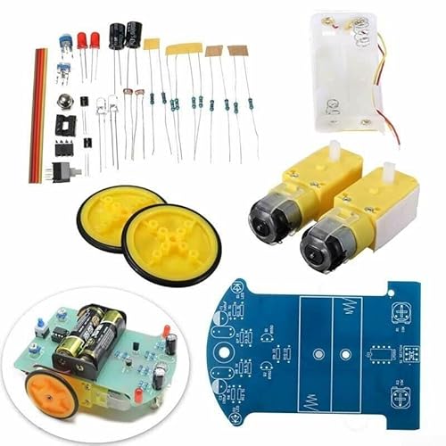 Erleben Sie die Freude am Bauen von 2WD Smart Car Tracking Robot Car Chassis DIY Kit von Feeshoppher