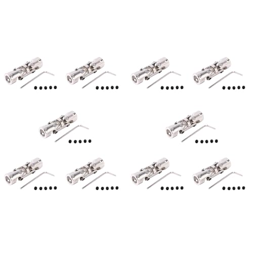 Feeuid 10X Rc Doppel Universal Gelenk Kardan Gelenk Gimbal Kupplungen mit Schraube, 6X 6 mm von Feeuid