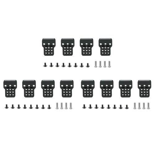 Feeuid 12 x ausziehbare Halterung für Stoßdämpfer verstellbar aus Metall für C14 C24 C34 C44 B14 B16 B24 B36 1/16 RC Autoteile, Schwarz von Feeuid
