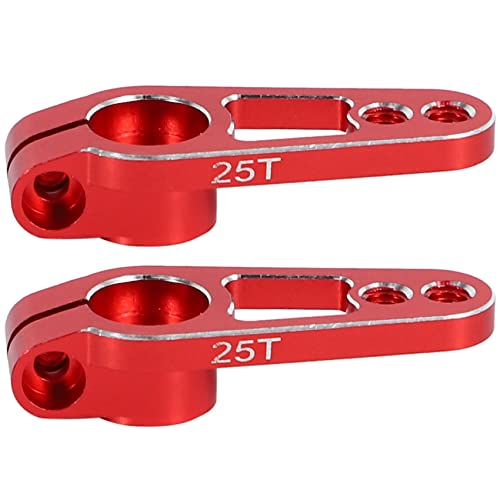 Feeuid 2 Stuecke Aluminium Legierung 25 T 31 mm Lenkung Servo Arm Horn für RC Auto Crawler Teile, Rot Feeuid 2 Stuecke Aluminium Legierung 25 T 31 mm Lenkung Servo Arm Horn für RC Auto Crawler Teile, Rot von Feeuid