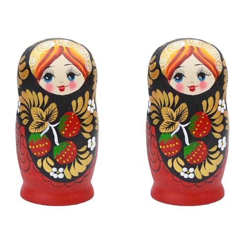 Feeuid 2 x 5 Stück handgefertigte Nistpuppen aus Nistpuppen Nistpuppen Russische Nistpuppe DIY Ostblumen Süße Nistpuppen von Feeuid