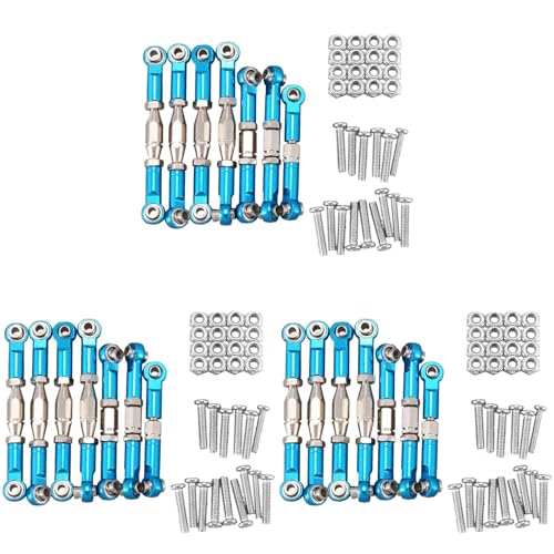 Feeuid 21X für 144001 1/14 RC Auto Teile Metall Gestänge Servo Zug Stange Lenkung Spur Stangen Satz, Blau von Feeuid