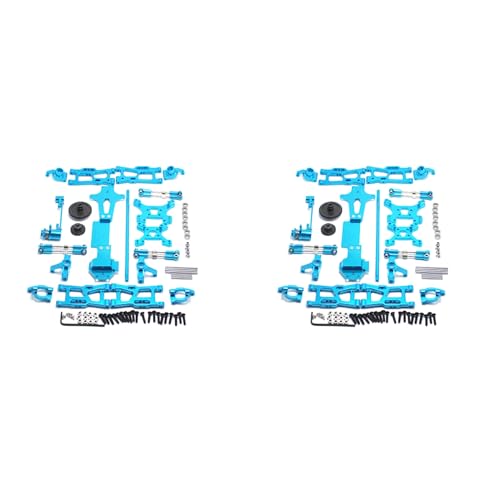 Feeuid 2Satz für 1:14 144001 RC Auto Voll Upgrade Teile Metall C Sitz Lenk Becher Schwinge Zentral Antriebswelle, Blau von Feeuid