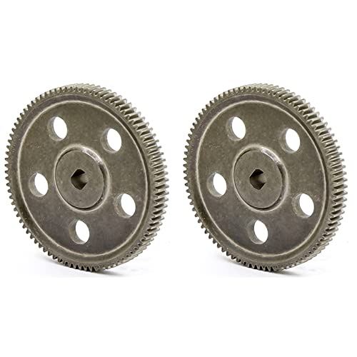 Feeuid 2X Metall Stirnrad 87T für E86100 Upgrade Teile 180024 RC 1/10 Rock Crawler 94180 86100, Kupfer von Feeuid