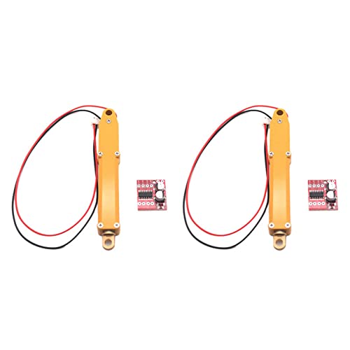 Feeuid 2X N20 Elektrische Voll Metall Pleuelstange Schubstange Pleuelstange Schubstange für RC Bagger Kipper Metall Zylinder mit Motor Antrieb Platine -6V von Feeuid