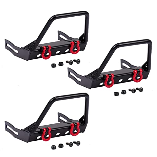 Feeuid 3X Auto Front Stoßstange Metall RC Rock Crawler für 1/10 RC Crawler Axial SCX10 für TRX4 D90 CC01 Upgrade-Teile, B von Feeuid