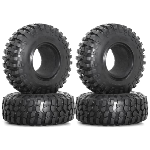 Feeuid 4 STÜCKE 108mm 1,9 Gummireifen Radreifen für 1/10 RC Crawler Auto Axial SCX10 II III 90046 TRX4 D90 Redcat von Feeuid