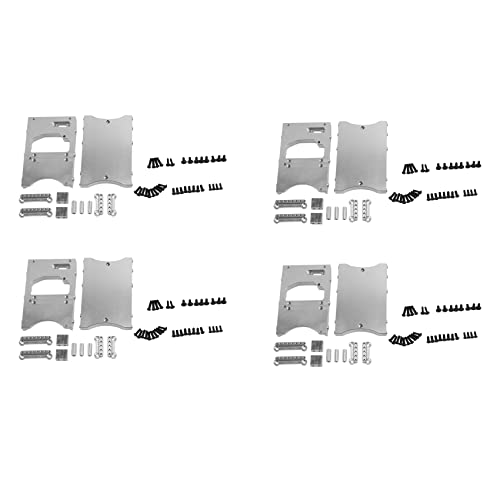 Feeuid 4 x Halterung für feste Montage Servolenkung aus Metall für MN D90 D91 D96 D99 MN90 MN99S 1/12 RC Auto, von Feeuid