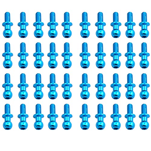 Feeuid 40 Stücke M3 Metall Sechskant Kopf Schrauben für TT01 TT02 D5 1/10 RC Drift Auto Teile Universal,Blau Feeuid 40 Stücke M3 Metall Sechskant Kopf Schrauben für TT01 TT02 D5 1/10 RC Drift Auto Teile Universal,Blau von Feeuid