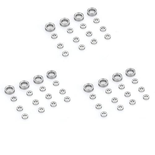 Feeuid 48 STÜCKE Stahl Lager 3X6X2mm 6X10X3mm für C14 C24 B36 MN D90 MN-90 MN99S RC Auto Teile Upgrade Zubehör von Feeuid