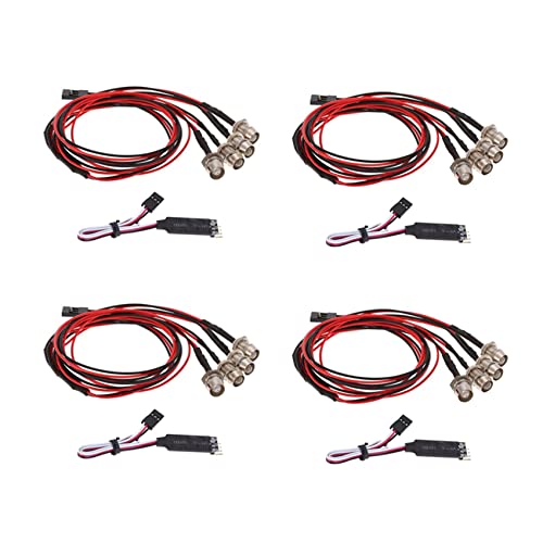 Feeuid 4X 4 LED Licht Kit 2 2 Rot mit 3CH Lampenbedien Feld für 1/10 1/8 TRX4 Axial SCX10 D90 RC Auto Feeuid 4X 4 LED Licht Kit 2 2 Rot mit 3CH Lampenbedien Feld für 1/10 1/8 TRX4 Axial SCX10 D90 RC Auto von Feeuid