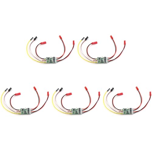 Feeuid 5X Bidirektionale Bidirektionale 5A ESC Gebürsteter Geschwindigkeitsregler Dual Way ESC 2S-3S Lipo für Ersatzteile des RC Modellbootpanzers von Feeuid