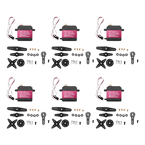 Feeuid 6X 25KG Digital Servo Voll Metall Getriebe Hohes Drehmoment Wasserdicht für RC Auto Crawler Robot 270 ° von Feeuid