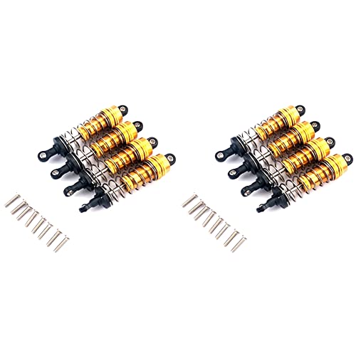 Feeuid 8 Teiliges Metall Stoßdämpfer Dämpfer Zubehör Passend für 144001 1/14 RC Drift Rennwagen Teile, Gelb Feeuid 8 Teiliges Metall Stoßdämpfer Dämpfer Zubehör Passend für 144001 1/14 RC Drift Rennwagen Teile, Gelb von Feeuid