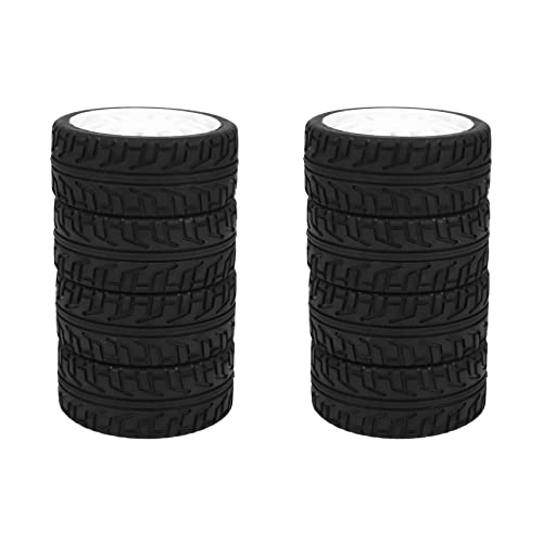 Feeuid 8PCS 1/8 RC Auto Gummireifen Kunststoffräder für Redcat Team VRX Hobao 1/8 / On-Road Auto, von Feeuid