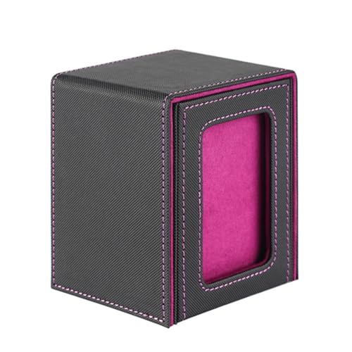 Feeuid Karten Aufbewahrungsbox für Sammelkarten, Kartendeck Box mit Sichtfenster Kartendeck Hülle Lila von Feeuid