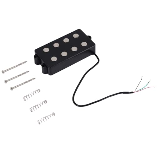 Feeuid Leise Good Balance 4 Saiten Humbucker Double Coil Pickup Schwarz für Gitarre Bass von Feeuid