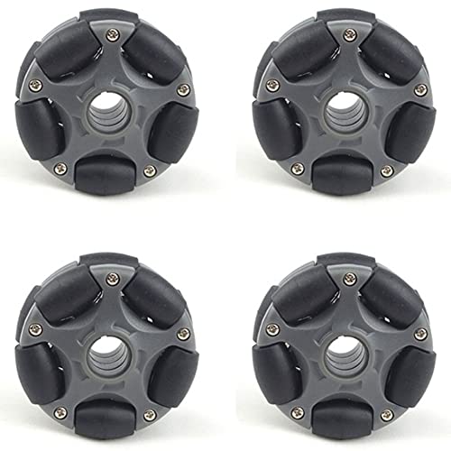 Feeuid Omni-Rad aus Kunststoff, 4 Stück, 58 mm, für Servomotor-Set Omni Wheel 14135 von Feeuid