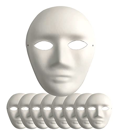 10 Stück DIY weiße Papiermasken Gesicht Blank Maske, handbemalte Maske für Persönlichkeit Kreatives Design Tanzparty, Maskerade, Cosplay Party 10 Stück DIY weiße Papiermasken Gesicht Blank Maske, handbemalte Maske für Persönlichkeit Kreatives Design Tanzparty, Maskerade, Cosplay Party von Feeziloe