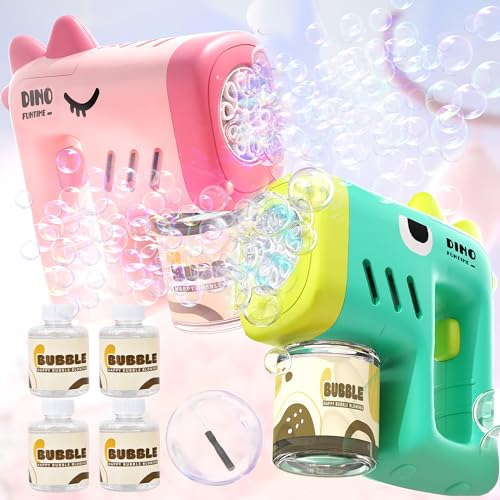 Fegalop 2PCS Seifenblasenpistolen, Seifenblasenmaschine Gun für Kinder, Blasenspielzeug Geschenk für Kinder Geburtstag Party Hochzeit Outdoor Party Hochzeit, Kinder Bubble Machine von Fegalop