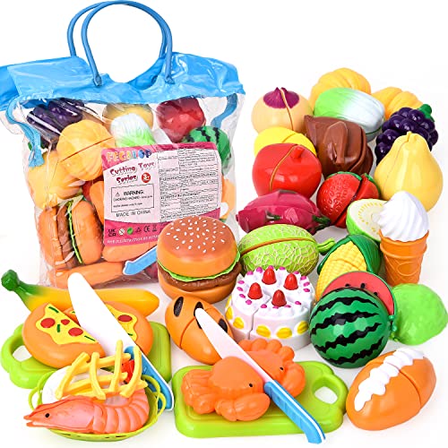 Fegalop Lebensmittel Spielzeug, Obst Gemüse Lebensmittel Schneiden Spielzeug ab 2 Jahre, Rollenspiel Spielküche Zubehör, Essen Spielen Set für Kinder, Pädagogisches Geschenk Mädchen Jungen ab 3 Jahre Fegalop Lebensmittel Spielzeug, Obst Gemüse Lebensmittel Schneiden Spielzeug ab 2 Jahre, Rollenspiel Spielküche Zubehör, Essen Spielen Set für Kinder, Pädagogisches Geschenk Mädchen Jungen ab 3 Jahre von Fegalop