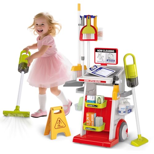 Spielzeug-Reinigungsset für Kinder, Funktionsstaubsauger, Besen und Kehrschaufel von Fegalop