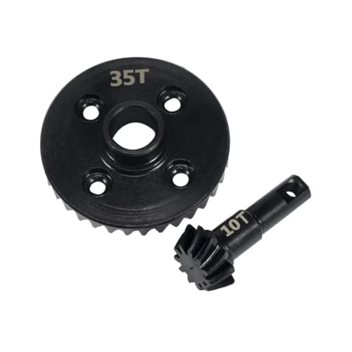 Fegtrtyoa 1/10 Crawler Auto Upgrade-Kit Stahl-Achse Differential-Getriebe Übersetzung & Untersetzung 35T von Fegtrtyoa