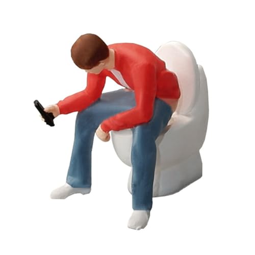 Fegtrtyoa 1/64 Modell im Maßstab 1/64, Modellfigur des Squattingcrap Man im Maßstab 1:64, für Architektonische Szenen und Automode von Fegtrtyoa