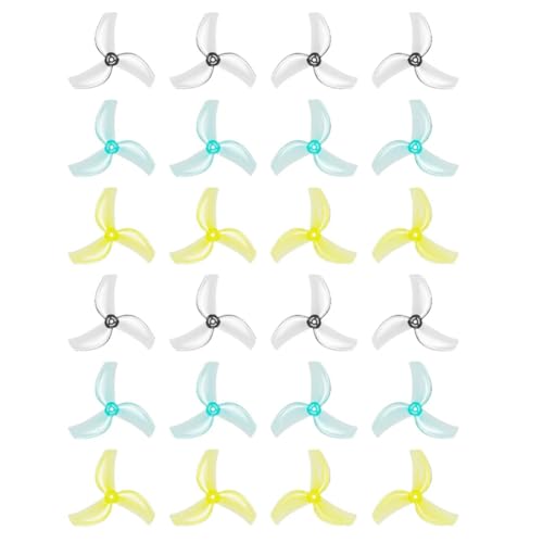 Fegtrtyoa 12 Paare 1611 3-Blätter PC Propeller 12 CW + 12 CCW Propeller für RC Pavo Femto Brushless BWhoop FPV Racing Quadcopter D von Fegtrtyoa