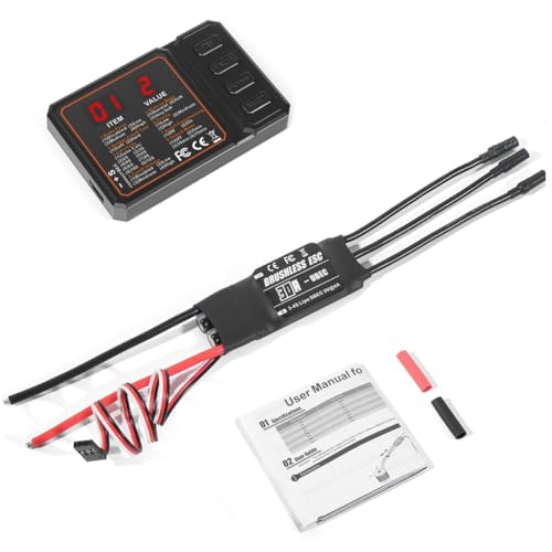 Fegtrtyoa 30A Brushless ESC 2-3S Lipo Unterstützung BEC Ausgang mit Programmierkarte für RC Auto Boot Flugzeug DIY Teile Fegtrtyoa 30A Brushless ESC 2-3S Lipo Unterstützung BEC Ausgang mit Programmierkarte für RC Auto Boot Flugzeug DIY Teile von Fegtrtyoa