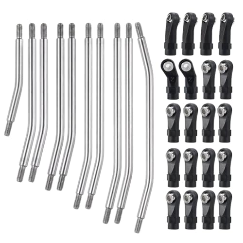 Fegtrtyoa 313mm RC Links Oberunterlenkung Chassis Link Set mit Kunststoff-Gelenkenden für 1/10 AXIAL SCX10 II 90046 RC Crawler Auto von Fegtrtyoa