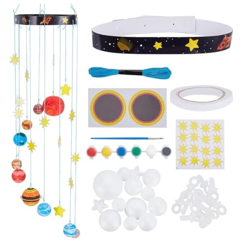 Fegtrtyoa 3D Solar System Model Foam Ball Kit Komplettes DIY-Set für EIN Hängendes Sonnensystemprojekt Als Geschenk zu Weihnachten oder zum Geburtstag Fegtrtyoa 3D Solar System Model Foam Ball Kit Komplettes DIY-Set für EIN Hängendes Sonnensystemprojekt Als Geschenk zu Weihnachten oder zum Geburtstag von Fegtrtyoa