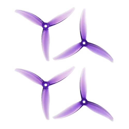Fegtrtyoa 4 STK. MCK 3-Blatt PC Propeller 5,1 2CW+2CCW Drohnenpropeller für FPV Freestyle Juicy Sbang Drohnen DIY Teile E von Fegtrtyoa