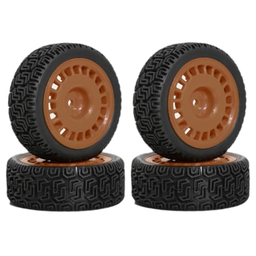Fegtrtyoa 4 Stück 68 mm Rallye-Reifen Gummireifen Radreifen für XV01 XV02 TT01 TT02 PTG-2 1/10 RC Rallye-Rennwagen Upgrade-Teile von Fegtrtyoa